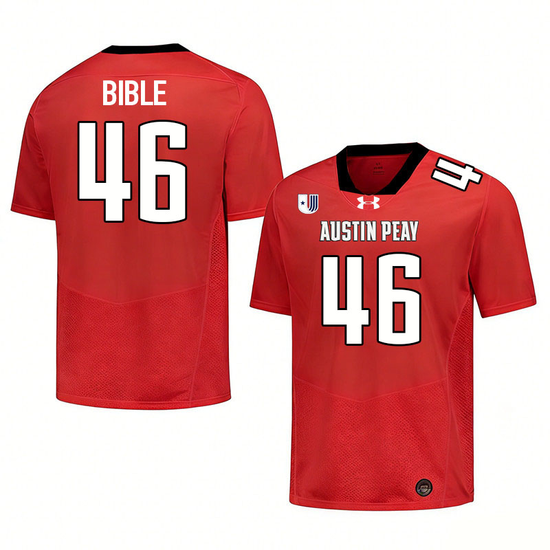 Austin Peay Governors #46 Bob Bible College Football Jerseys,Uniforms Stitched-Red Austin Peay Governors #46 Bob Bible College Football Jerseys,Uniforms Stitched-Red